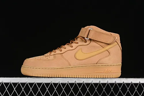 All categories Nk Air Force 1 Air Force series Nk Air Force 1 Mid Air Force mid-top #ZG version Nk Air Force 1'07 Mid Air Force 1 wheat-colored suede Chinese casual sneakers DJ9158-200